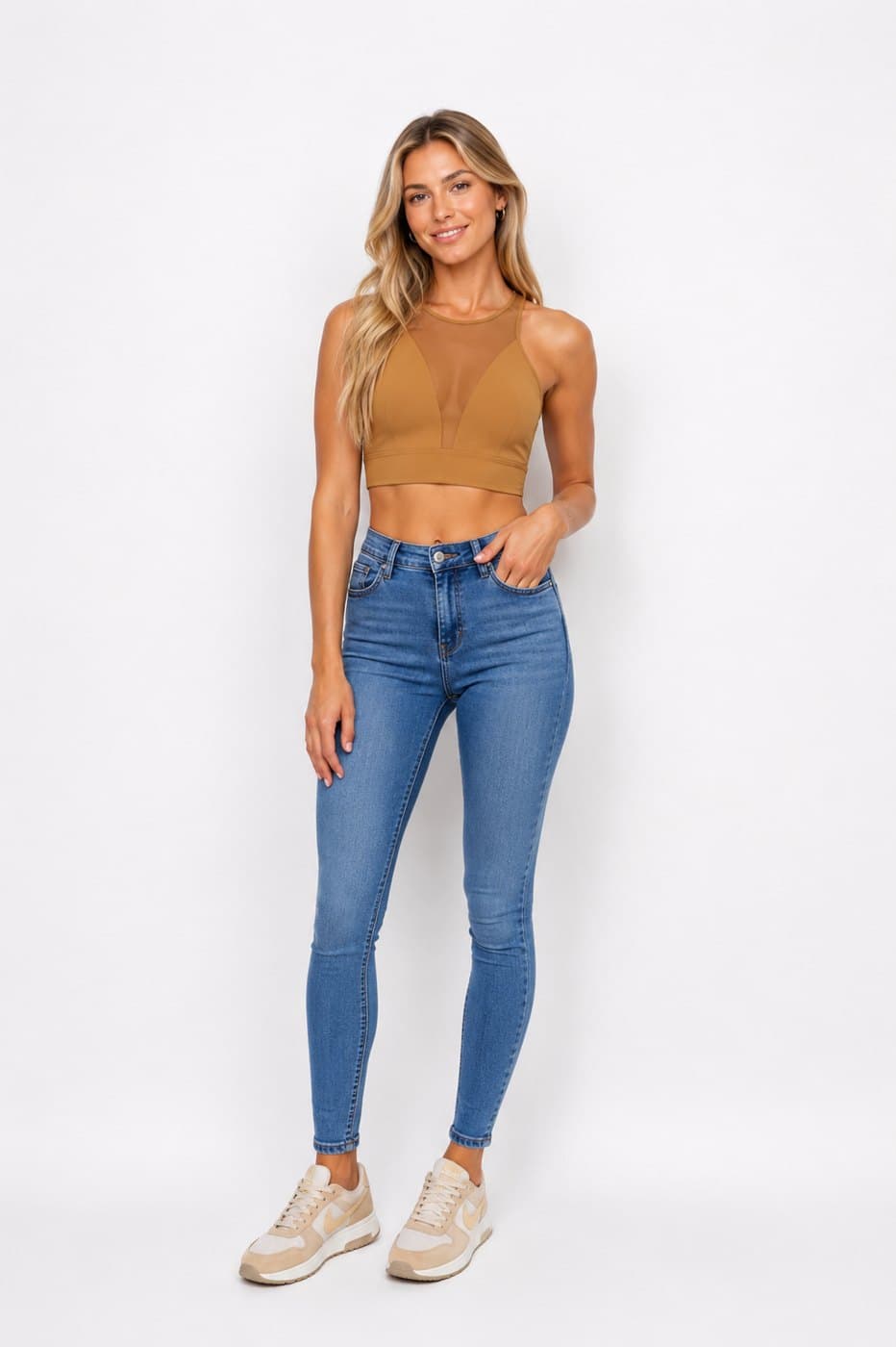 Mesh Top - Camel