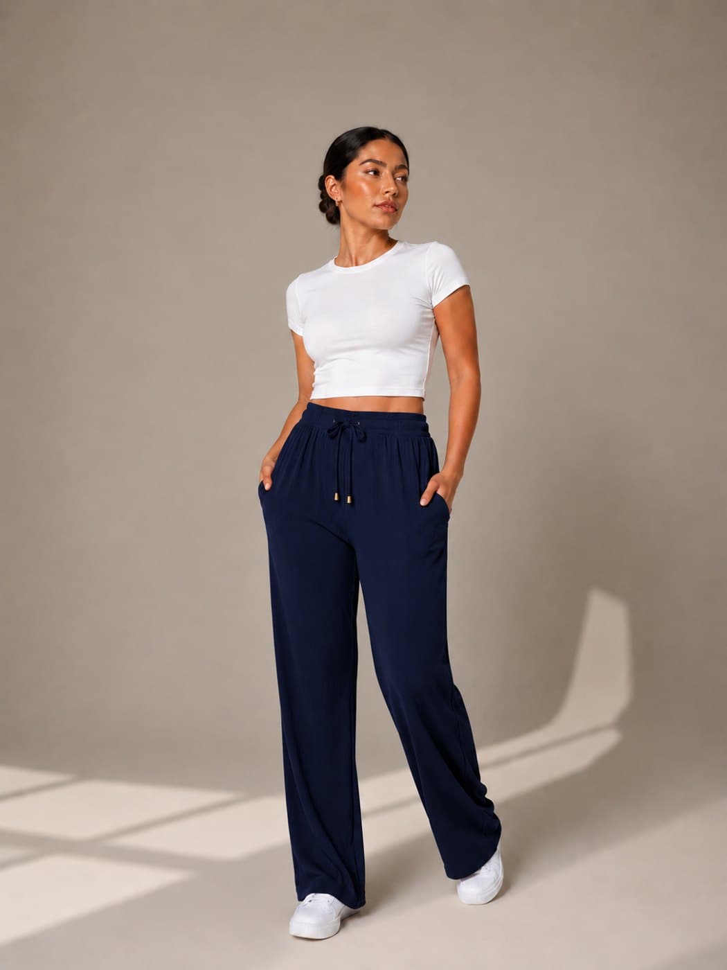 Rib Trousers - Navy