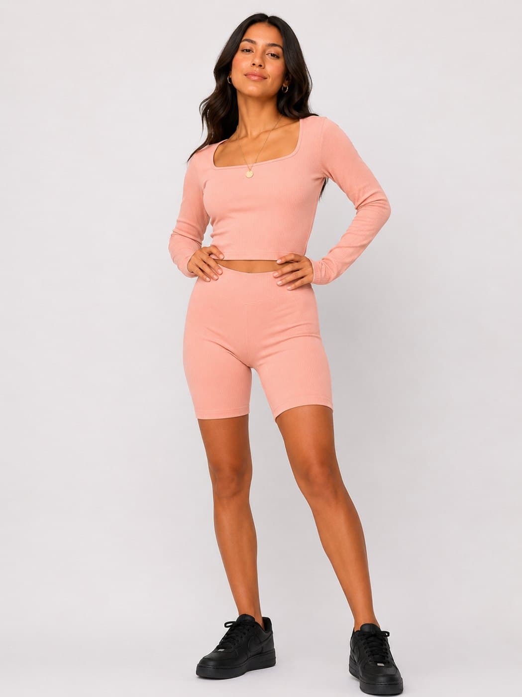 Arena Biker Shorts - Dusty Pink