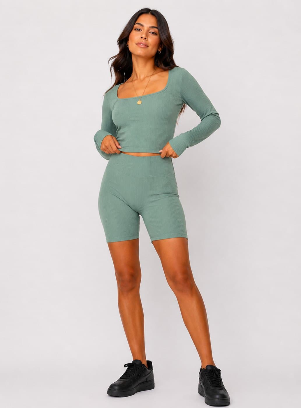 Arena Biker Shorts - Cement Gray