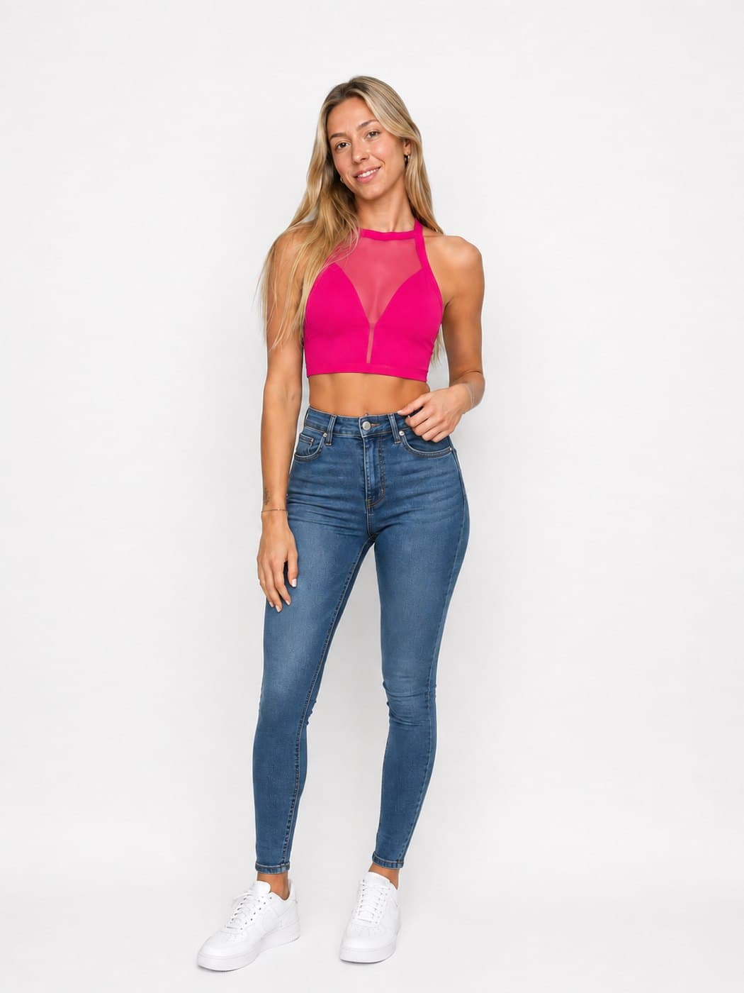 Mesh Top - Fuchsia