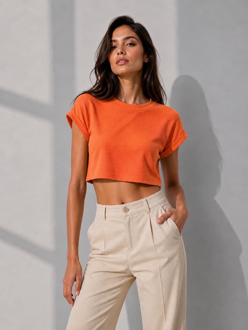 Basic Crop Top - Orange