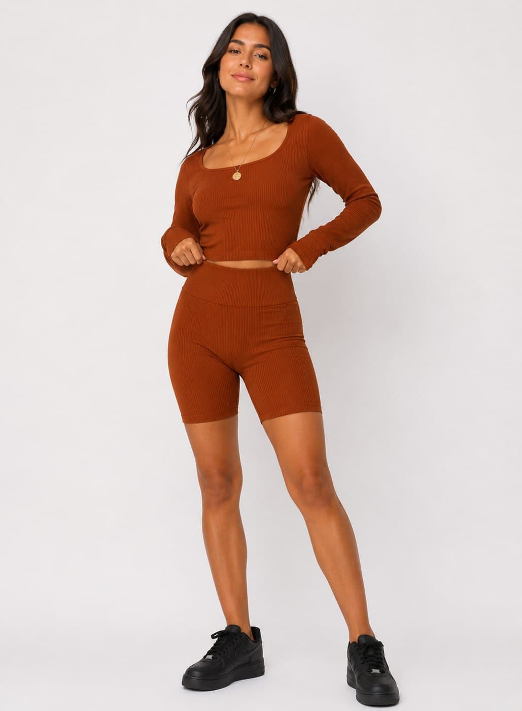 Arena Biker Shorts - Chocolate
